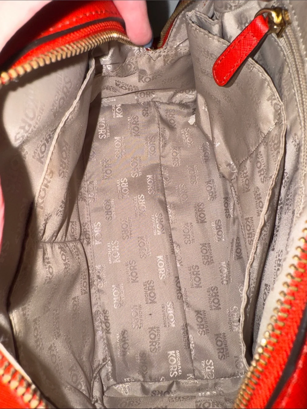 Michael Kors Mandarin Orange Saffiano Leather Small Satchel Crossbody